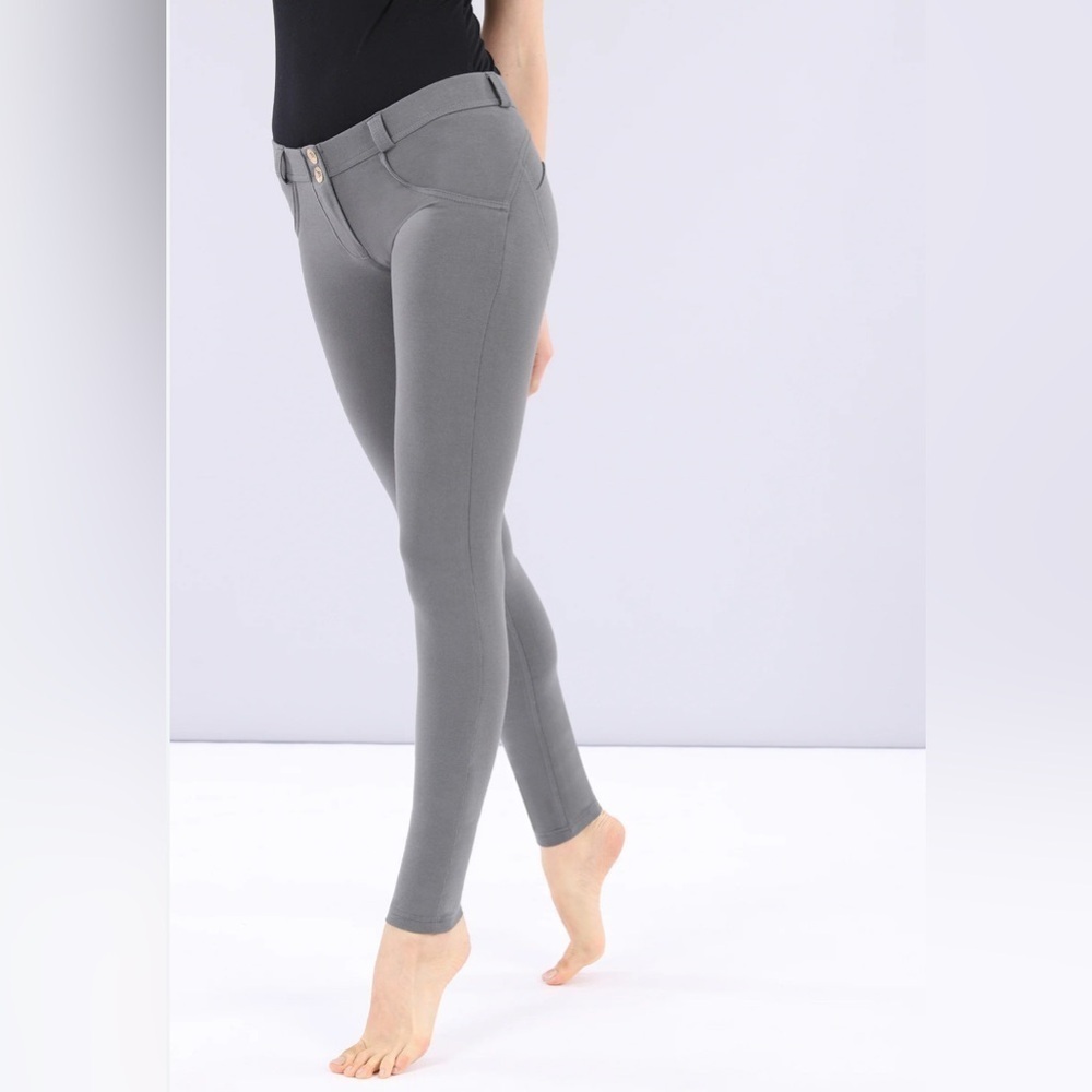 Freddy WR.Up low Rise Shapewear Stretch Jersey Dark Grey Full Length Leggings M